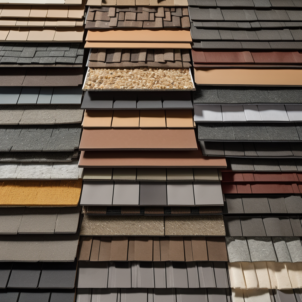 Roofing materials display and office